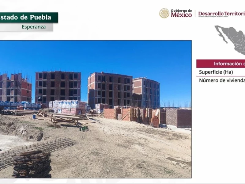 Conavi prevé construir 3 mil 832 viviendas del Bienestar en Puebla este 2025 