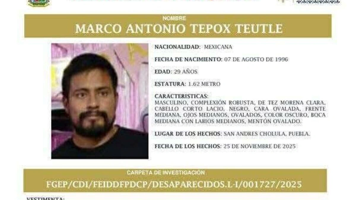 Encuentran sin vida a Marco Antonio, reportado como desaparecido en Cholula 