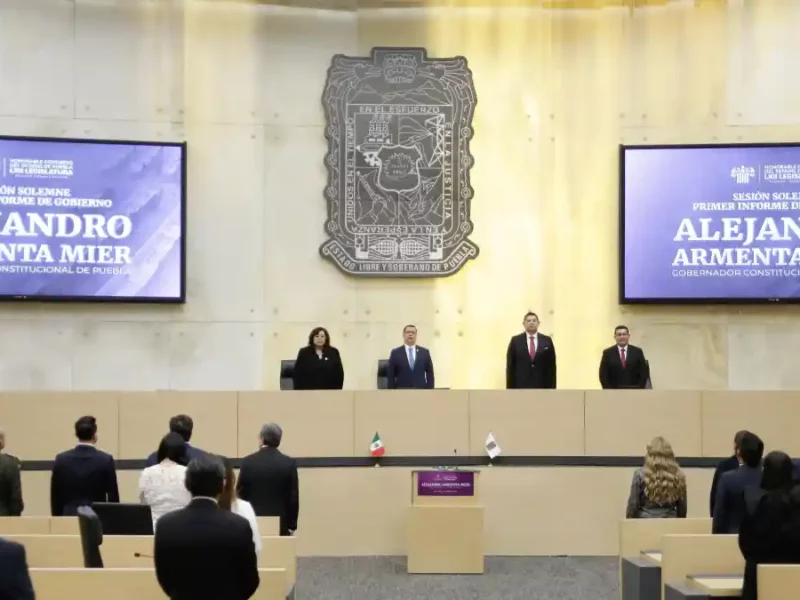 Bancadas del Congreso avalan el Primer Informe de Armenta; sólo el PAN medio lo critica.