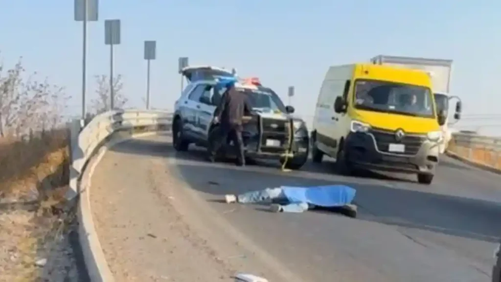 Motociclista atropellado a la altura del libramiento Puebla-Tlaxcala en Coronango.