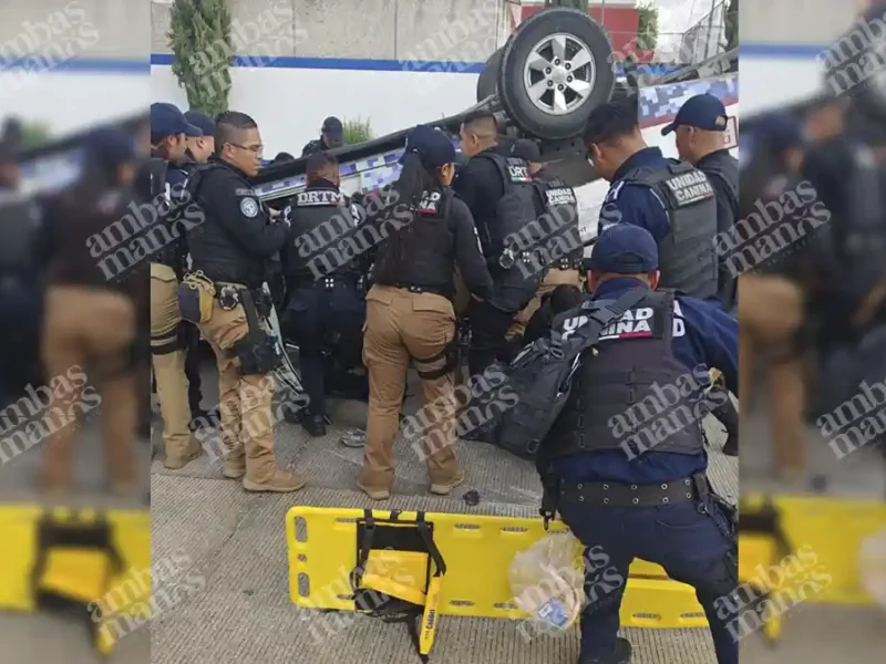 Tres policías de la SSC resultan lesionados durante curso de manejo.