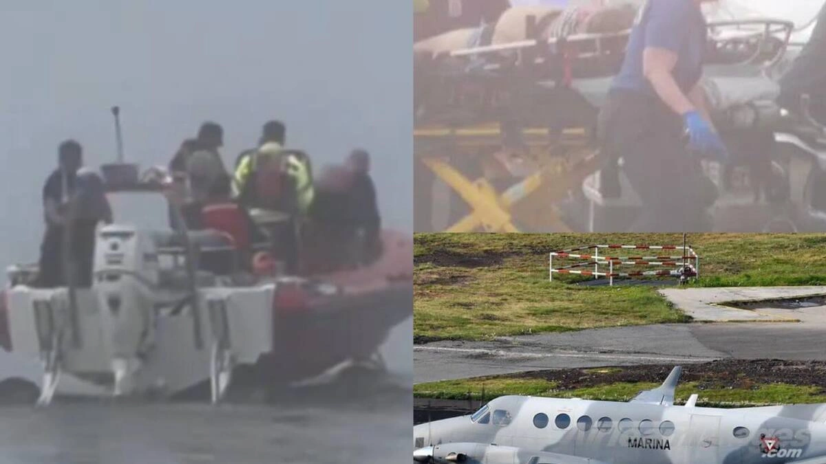 Se desploma aeronave de la Marina de México en costas de Texas; hay muertos y desaparecidos