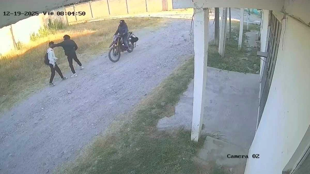 VIDEO: Captan violento asalto a estudiante en Jardines de Santiago  