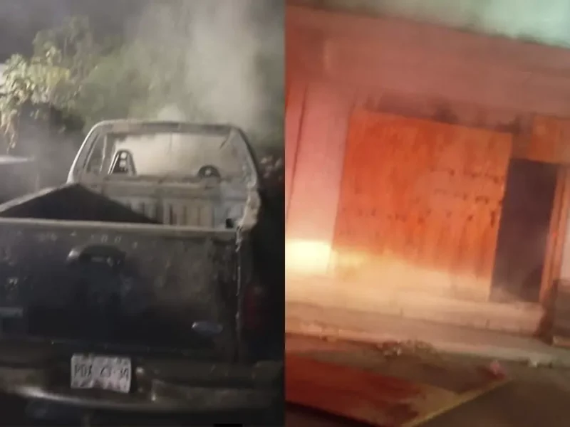 Queman camionetas en la casa del exalcalde de Palmar de Bravo, Adán Silva 