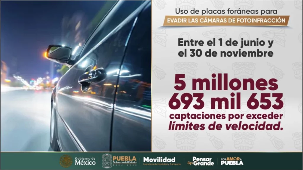 El 72% de vehículos con placas de otros estados es responsable de las fotomultas.