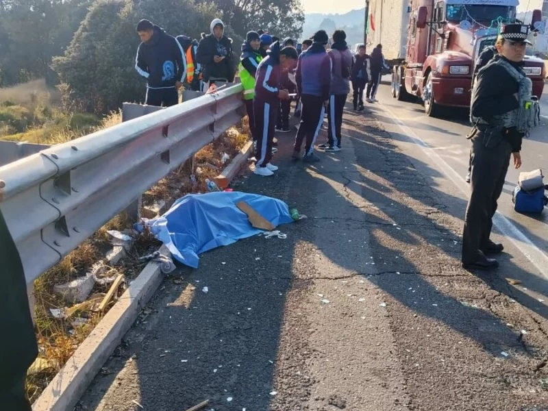 Peregrino de 14 años muere atropellado sobre la autopista México-Puebla 
