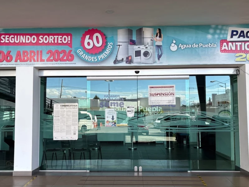Profeco coloca sellos de clausura en oficinas de Agua de Puebla