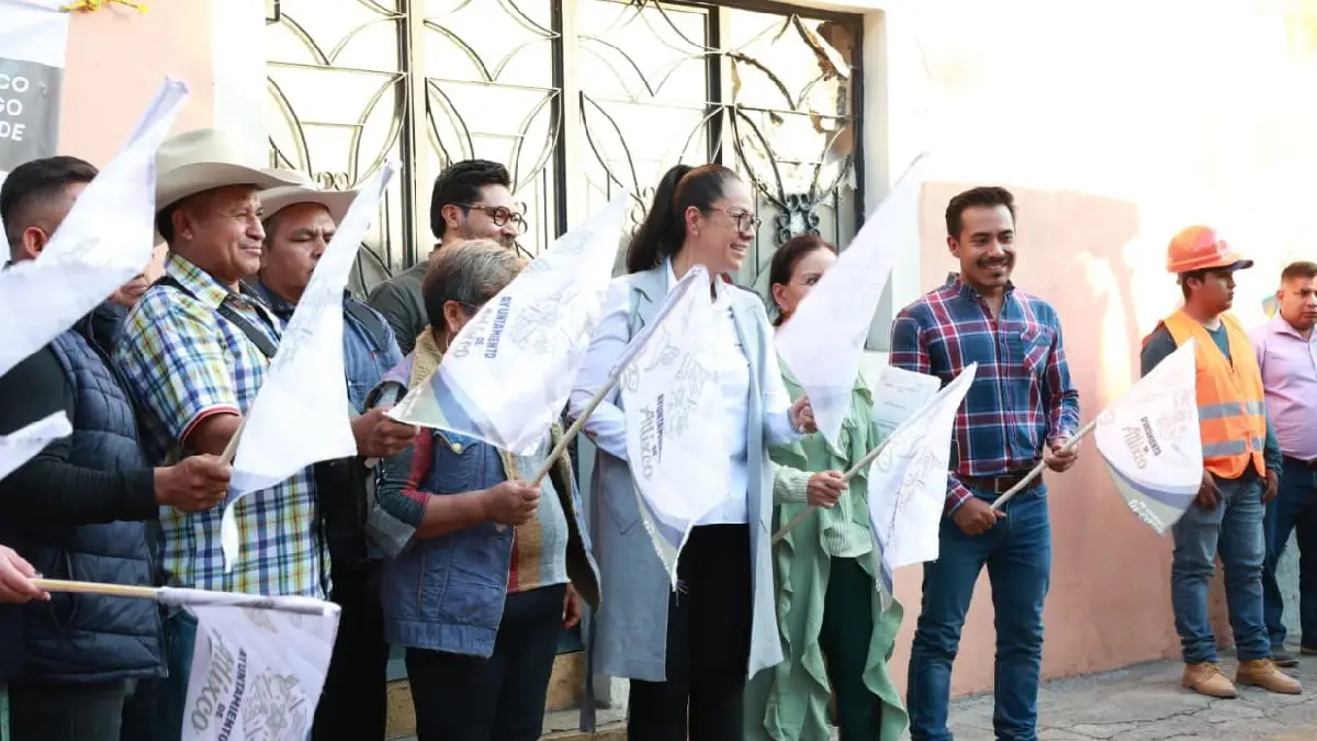 Ariadna Ayala arranca rehabilitación de la calle 5 norte en Atlixco