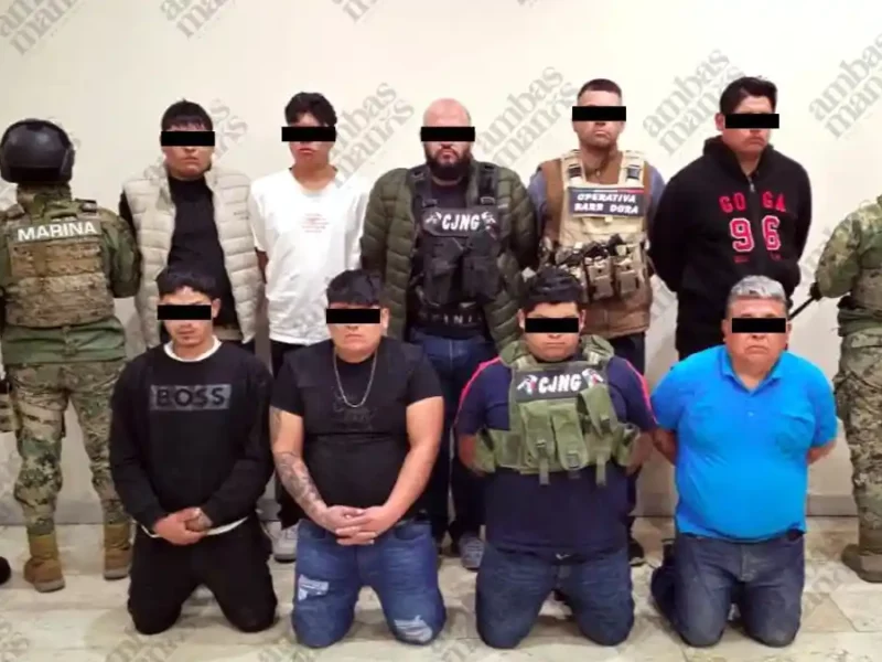 Detienen a nueve integrantes de La Operativa Barredora en Tecamachalco.