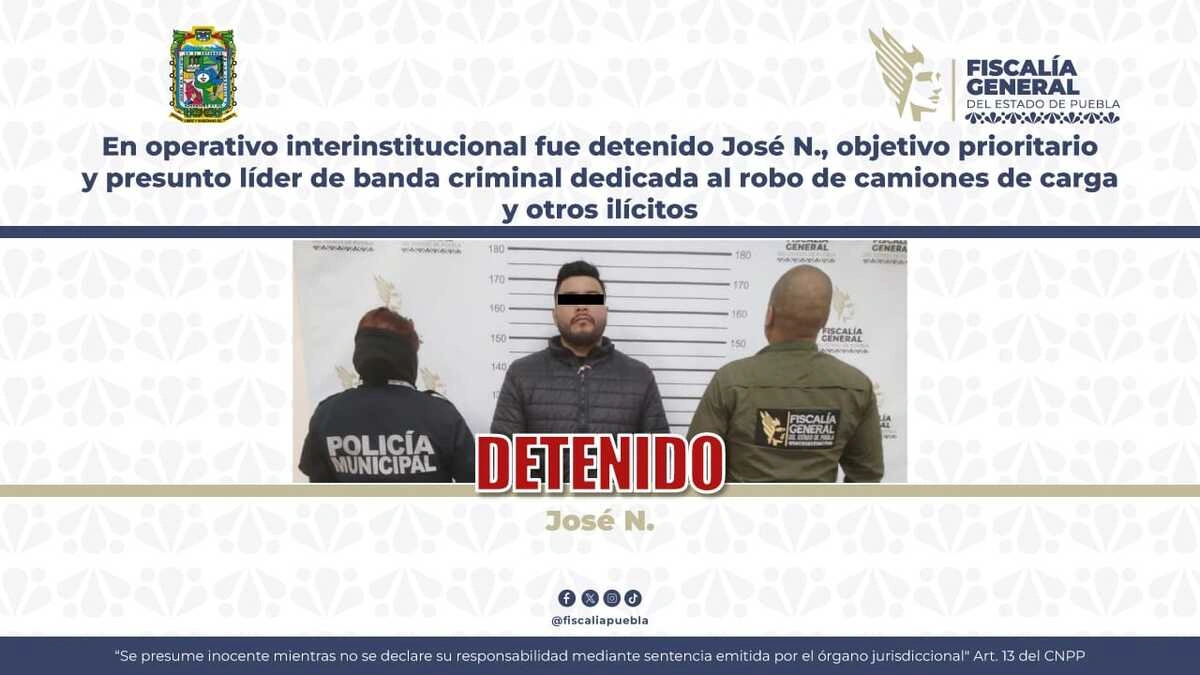 Detienen a líder de “Los González” en Amozoc