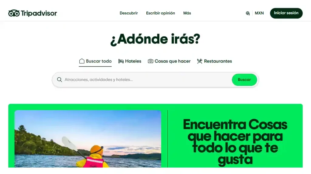 Buscador de Tripadvisor.