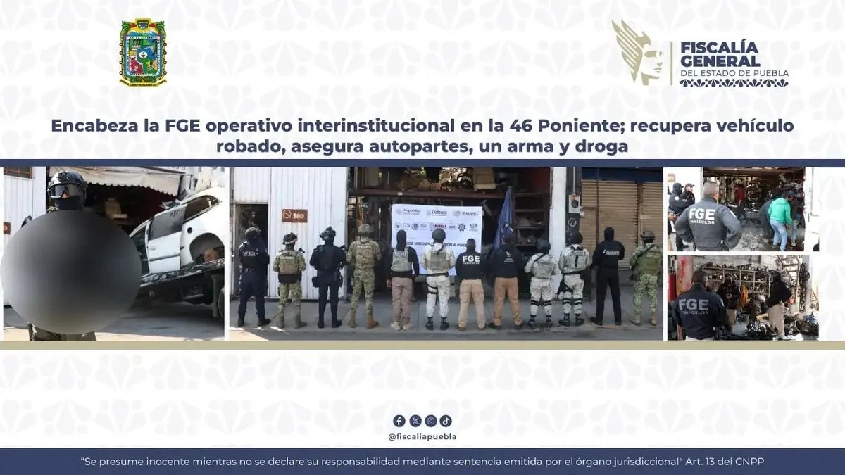 Encuentran auto robado en la 46 Poniente; ahí ocultan y desvalijan vehículos robados en Puebla
