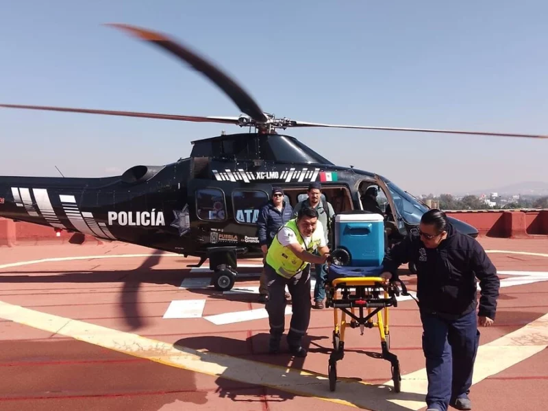 Gobierno de Puebla realizó tres traslados médicos aéreos en un día