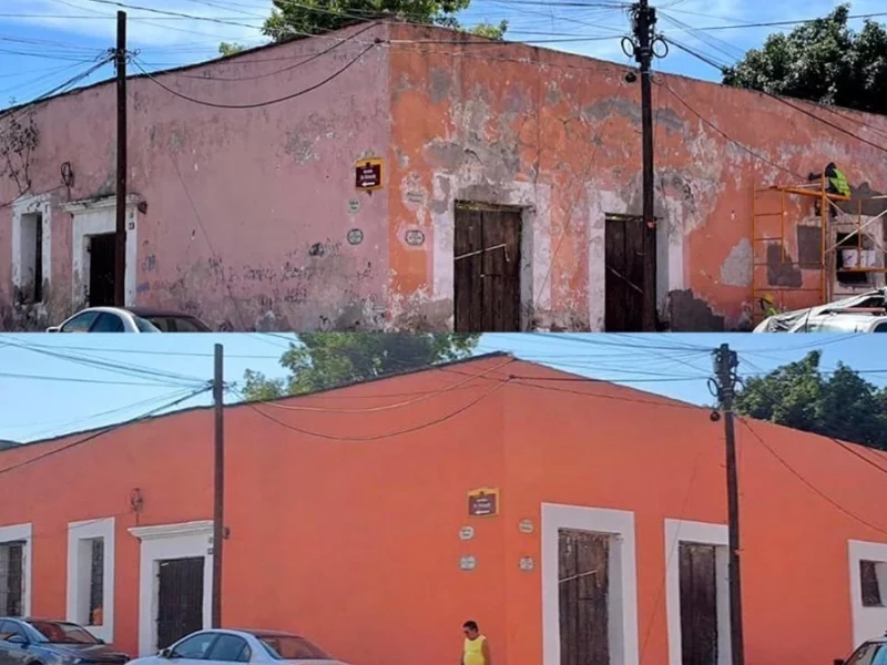 Antes y después: Intervienen 42 fachadas de inmuebles históricos de Puebla capital 