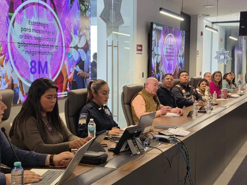 Coordinan estrategia de seguridad por el 8M en Puebla capital  