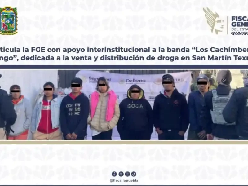 Integrantes de la banda conocida como “Los Cachimberos de Moyotzingo”.