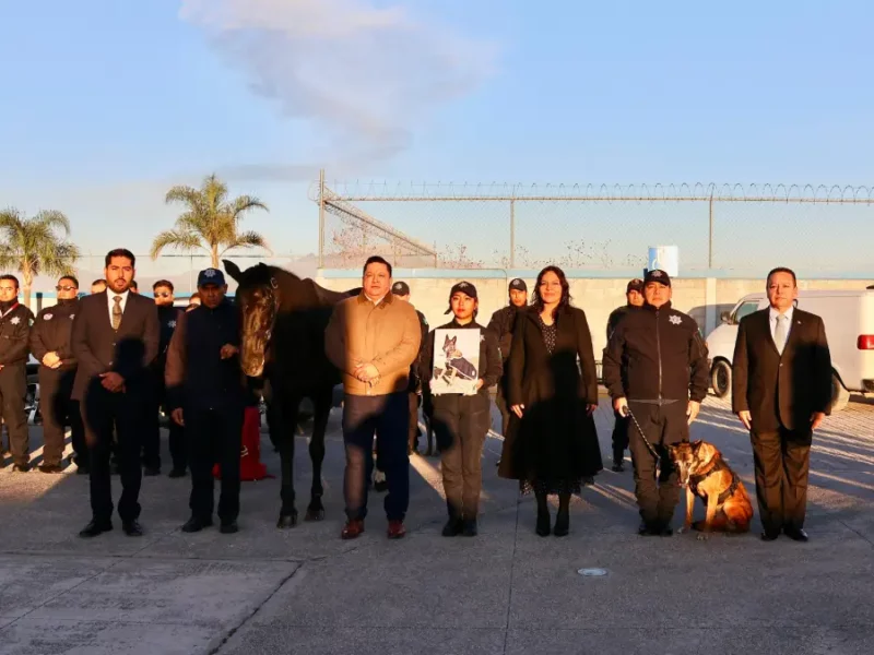 En Ceremonia Lupita Cuautle retira ejemplares de la Policía Montada y Unidad Canina