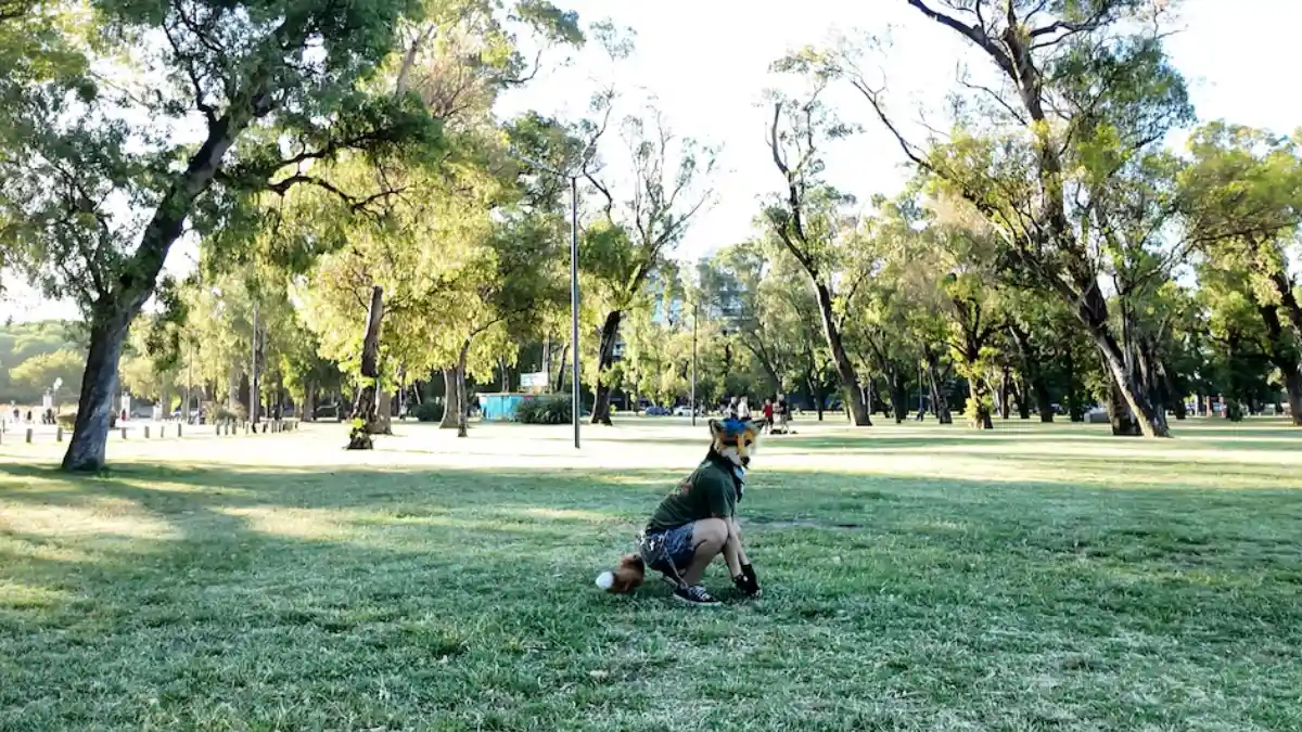 Un therian en un parque de Argentina.