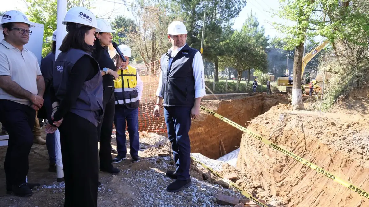 Con colector pluvial y drenaje, Gobierno Estatal previene contaminación en Zacatlán