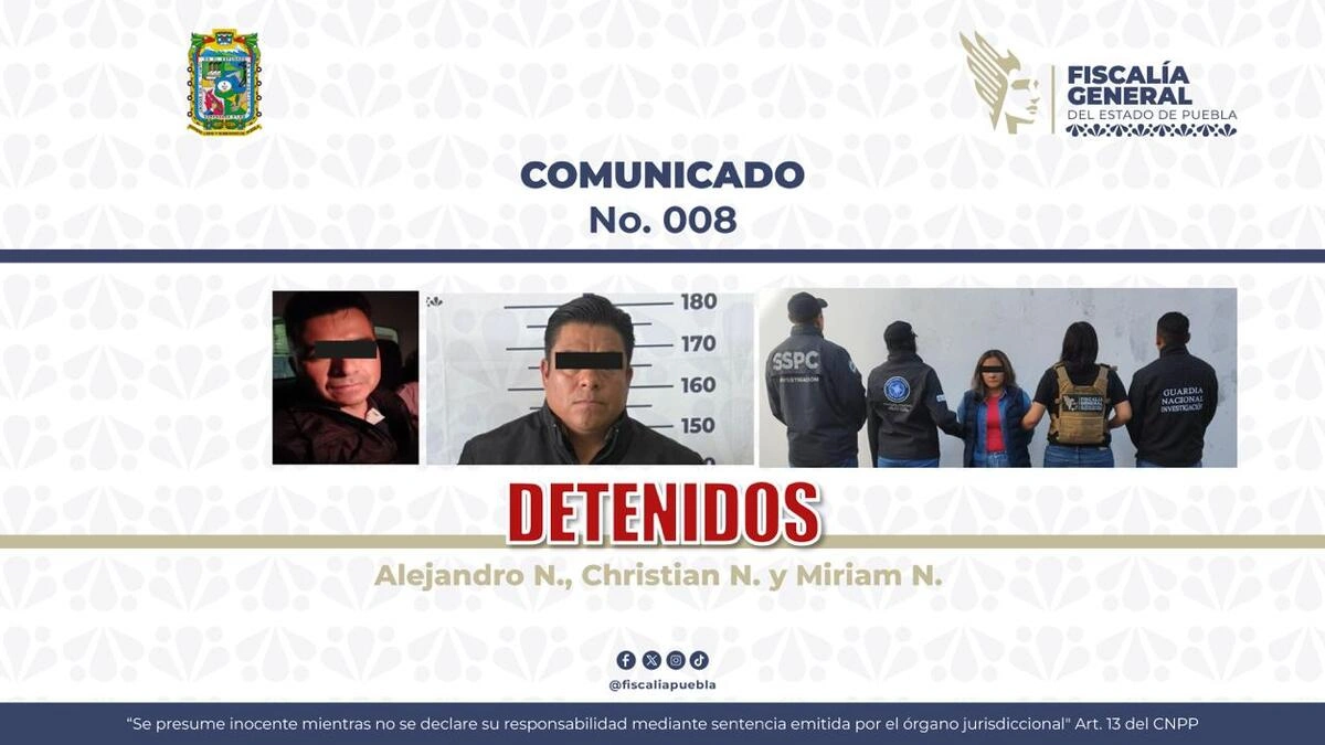 Caen otros dos en Tlaxcala por el asesinato de los papás del Instituto Oriente