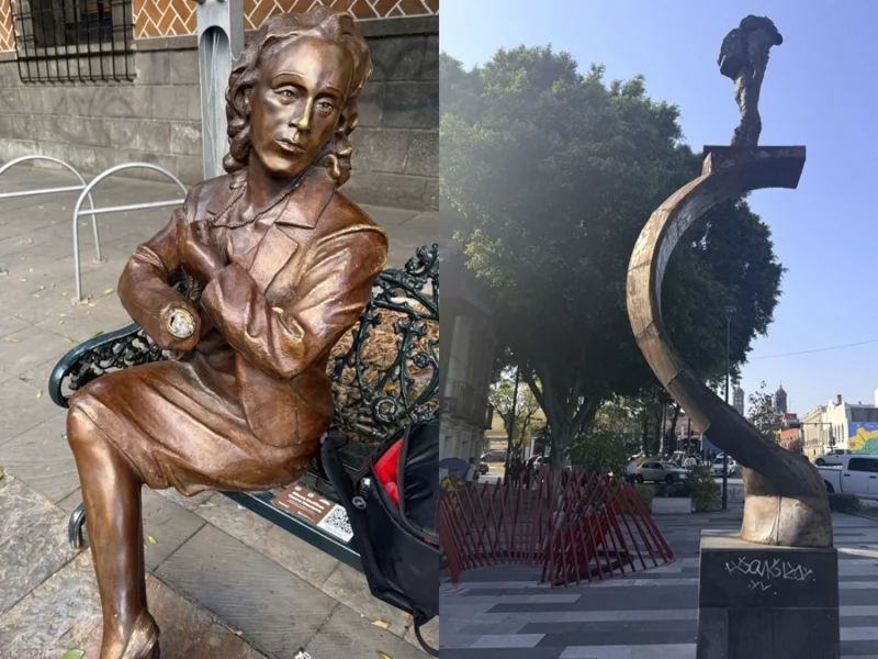 Vandalizan esculturas y letras de Puebla en pleno Centro Histórico  