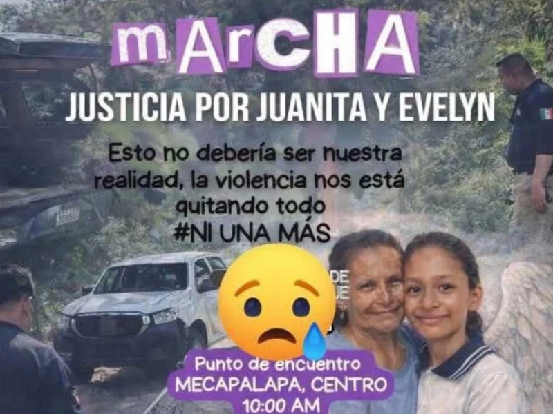 Convocan a marcha por el feminicidio de Juanita y Evelyn en Pantepec
