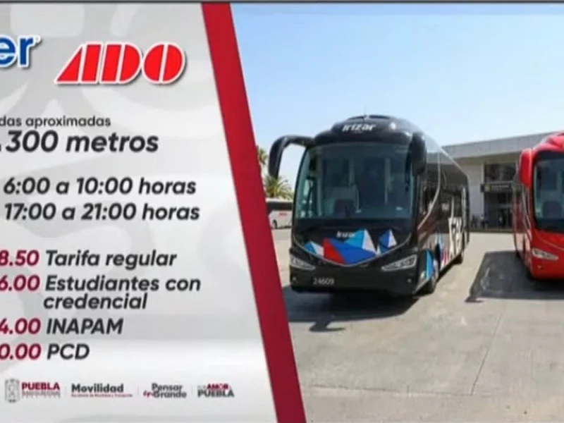 ADO y Estrella Roja operarán rutas temporales en Puebla; también habrá taxis grupales  