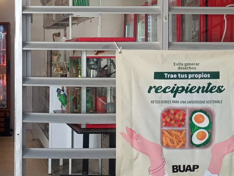 En la BUAP con “Trae tu propio recipiente” buscan reducir desechos de un solo uso
