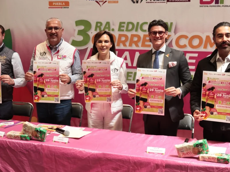Presentan la tercera edición de la carrera “Corre y Comparte Hambre Cero” 