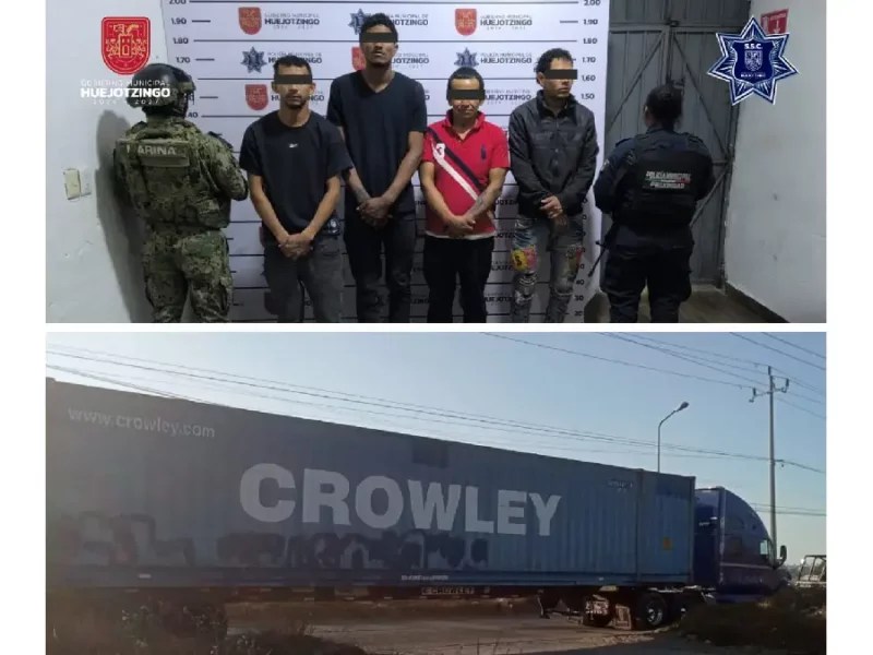 SSC de Huejotzingo desarticula banda de asaltantes con carga de 7 mdp y detiene a sujeto por tentativa de feminicidio