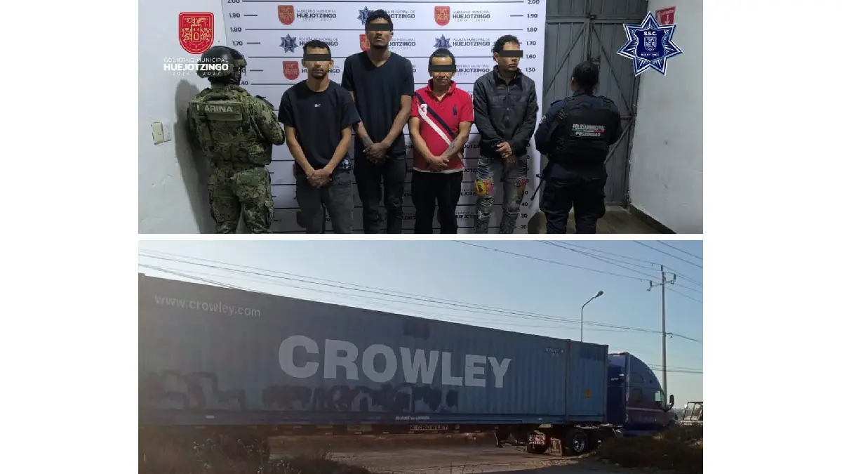 SSC de Huejotzingo desarticula banda de asaltantes con carga de 7 mdp y detiene a sujeto por tentativa de feminicidio