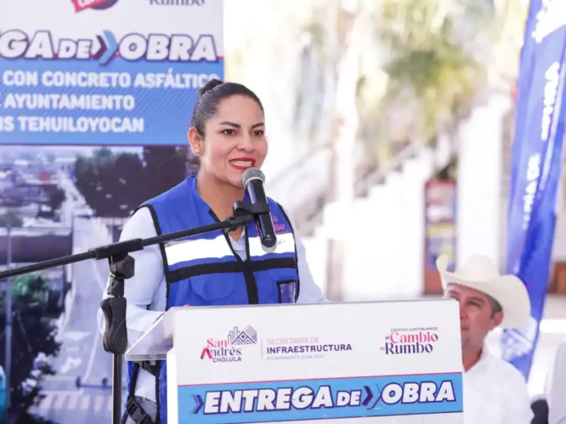 Con obra integral moderniza Lupita Cuautle vialidad en San Luis Tehuiloyocan