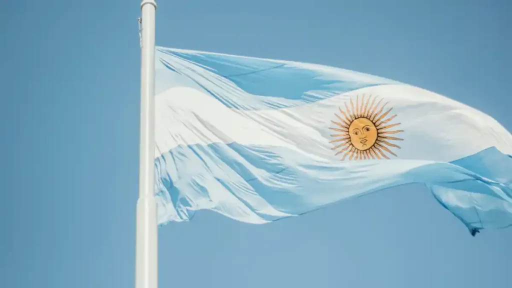 Bandera de Argentina.
