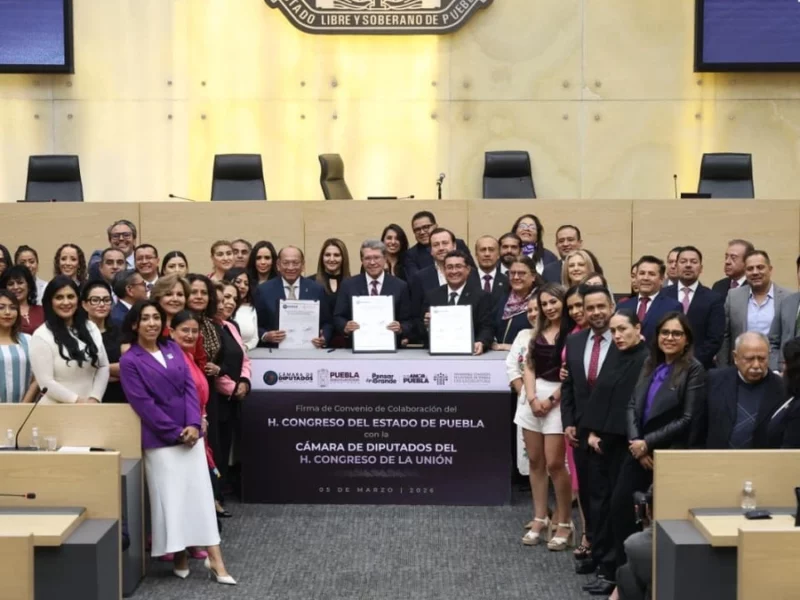 Congreso Puebla, el primero en firmar un convenio con la Cámara de Diputados
