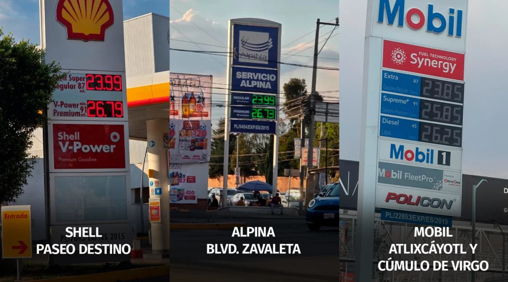 En Puebla, algunas gasolineras mantienen el acuerdo de los 24 pesos.