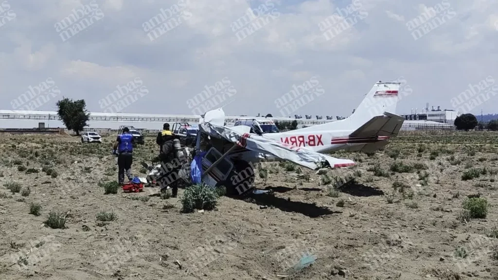 Reportan caída de avioneta en Huejotzingo; viajaban cuatro personas