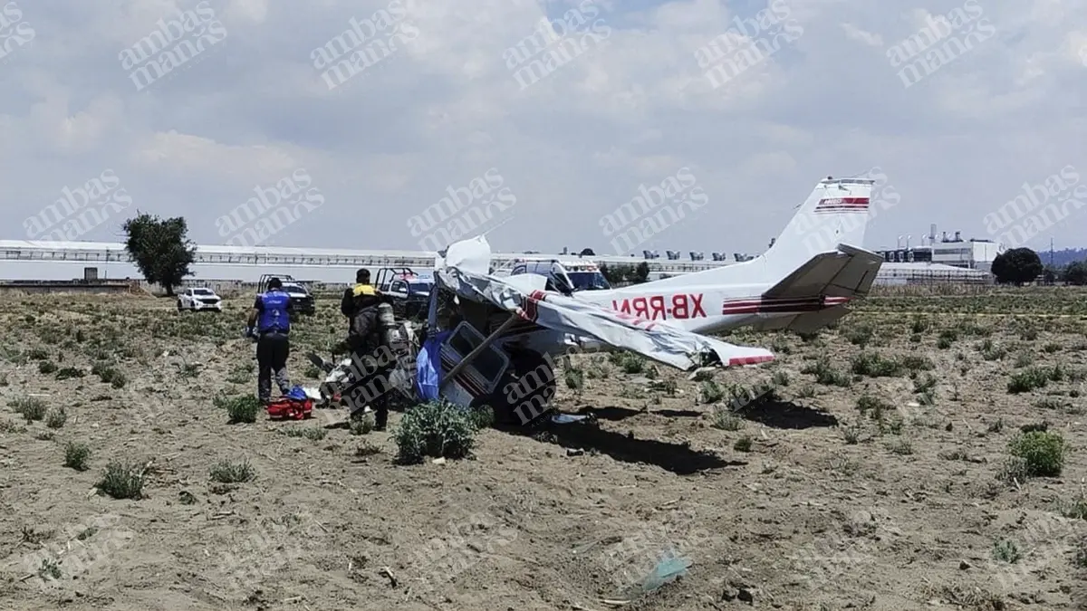 Reportan caída de avioneta en Huejotzingo; viajaban cuatro personas