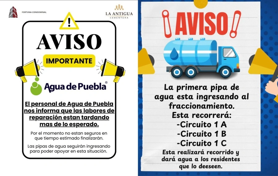 Ante la falta de agua, vecinos del fraccionamiento la Antigua Cementera tienen que comprar pipas.