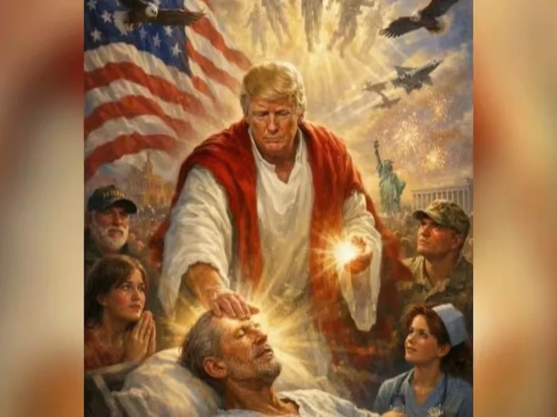 Donald Trump publica imagen creada con IA caracterizando a Jesucristo