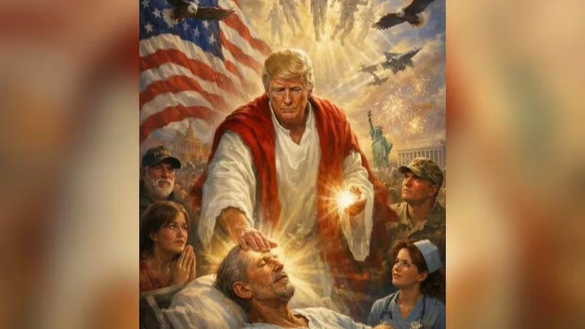 Donald Trump publica imagen creada con IA caracterizando a Jesucristo