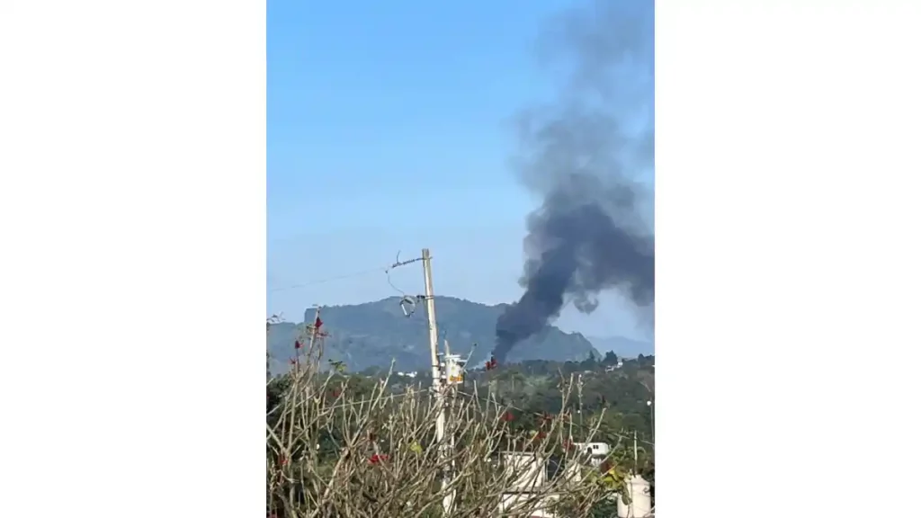 Vista de la explosión en Xaltepuxtla.