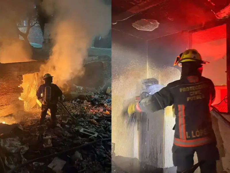 Tres incendios consumen viviendas en más de 48 horas en la ciudad de Puebla.