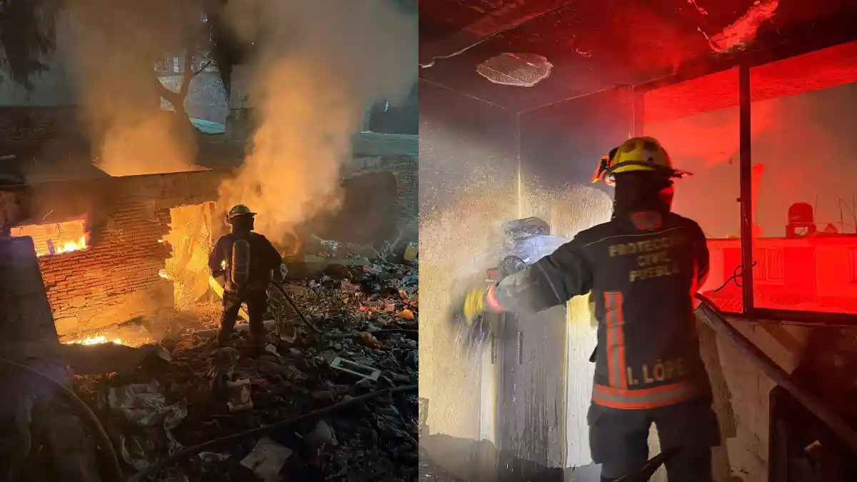Tres incendios consumen viviendas en más de 48 horas en la ciudad de Puebla.