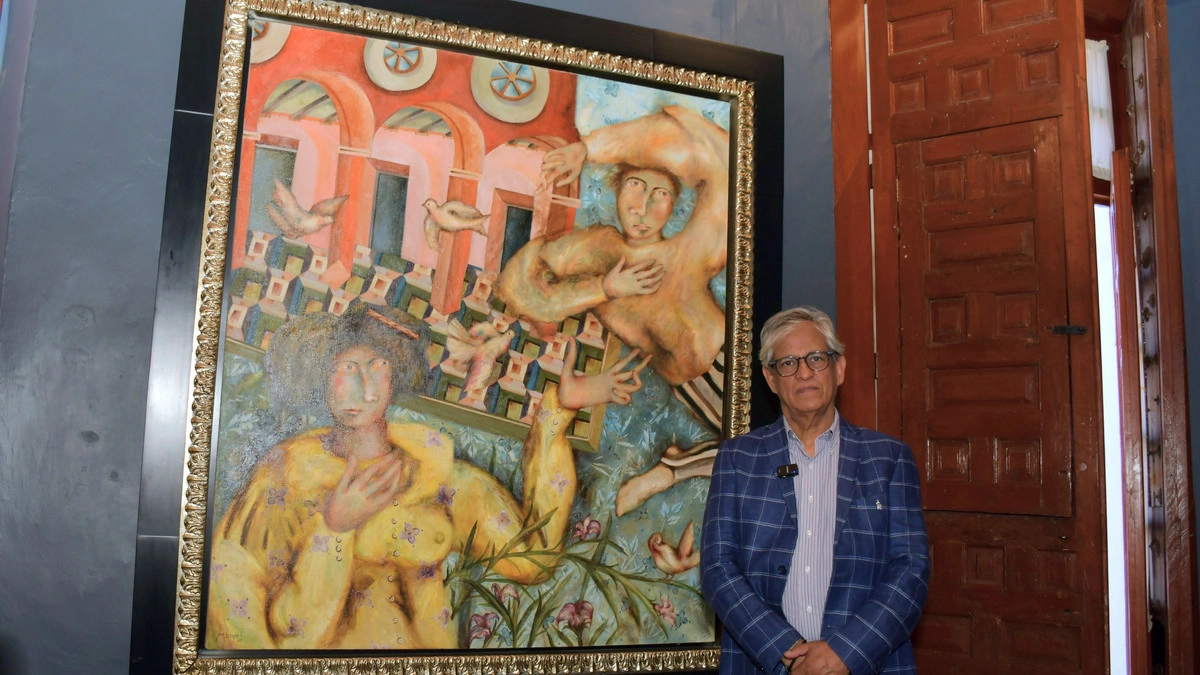 Recibe BUAP donación de pintura del artista José Bayro