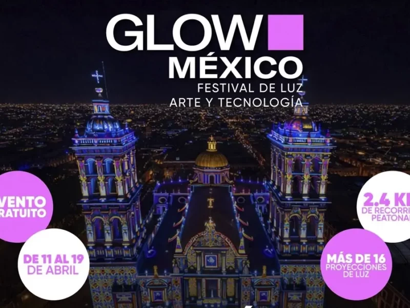 Imagen con información sobre Glow México 2026 que tendrá como sede Puebla.