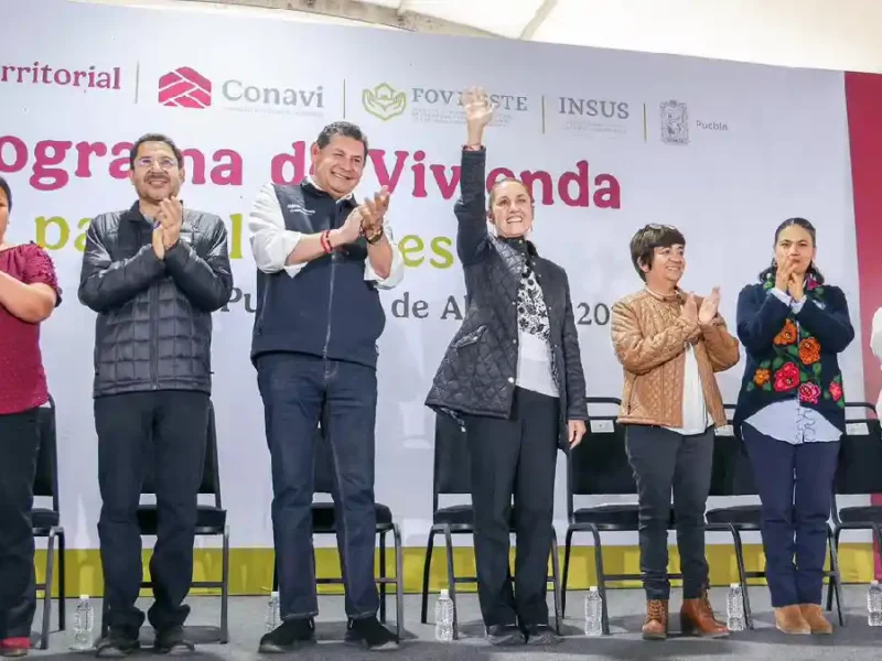 Sheinbaum y Armenta impulsan en San José Chiapa un futuro sustentable con vivienda y economía circular.