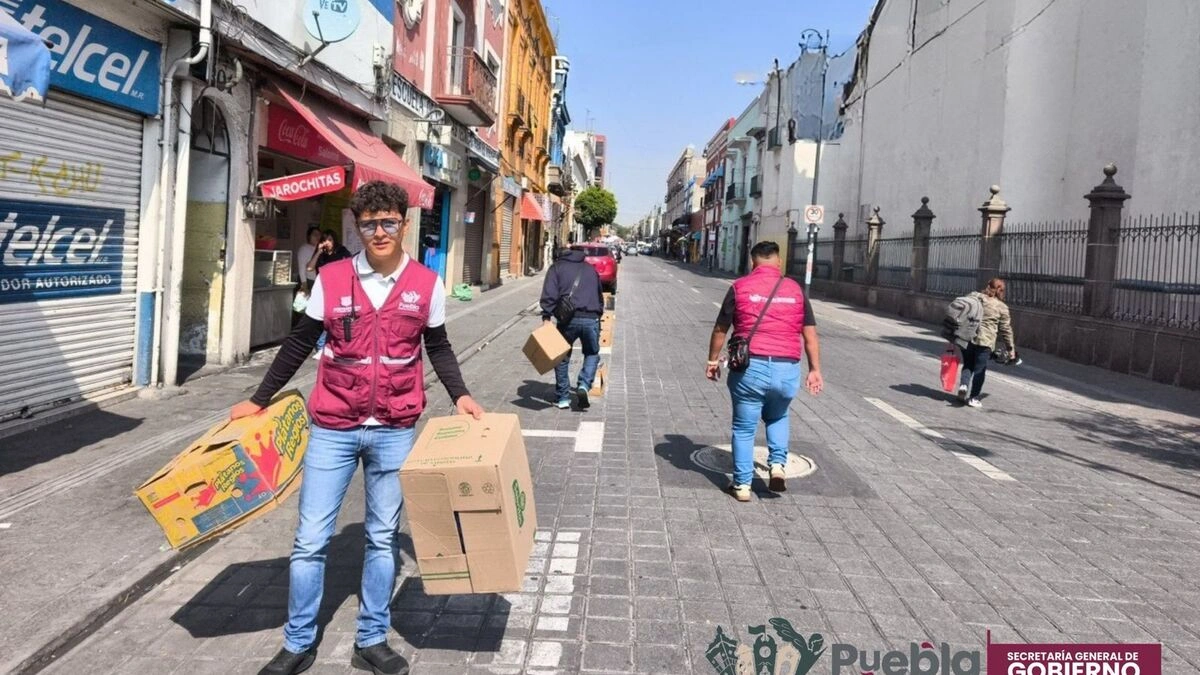 Liberan 60 cajones de los parquímetros que estaban obstruidos en el Centro Histórico  