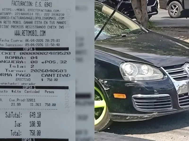 Conductora del Bora que huyó sin pagar la gasolina regresa a pagar en modo víctima  