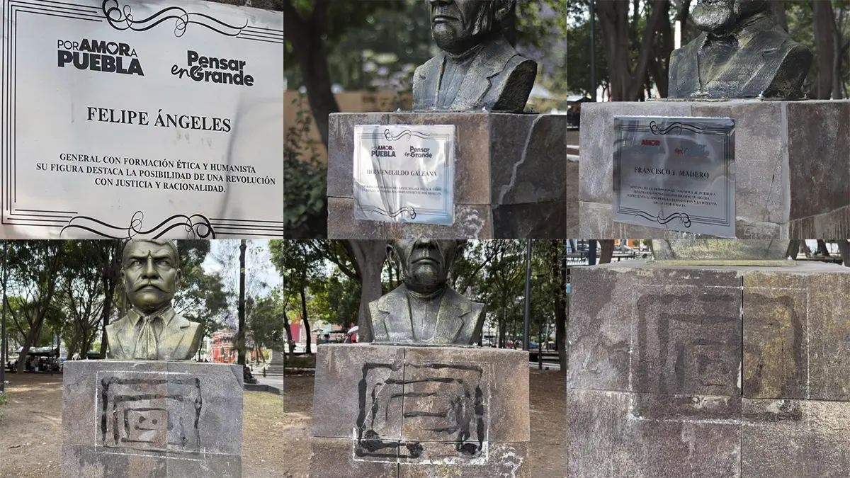 Por errores ortográficos, retiran las placas de los nuevos bustos del Paseo Bravo
