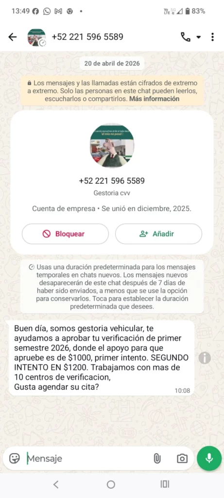Mucho cuidado a la hora de acudir a realizar tu verificación vehicular en Puebla, pues algunos verificentros enfrentan señalamientos por corrupción y estafa a través de supuestos “gestores de verificación”.